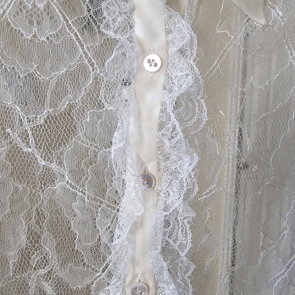 Valentino 3pc Cream and Black Top/Cami/Pant Set Size S - Picture 8 of 15